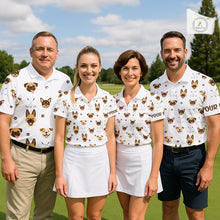 Load image into Gallery viewer, Funny Mens Golf Polo Shirt Custom Dog Golf Shirts White Golf Polo For Men, Golf Gifts NHN0108