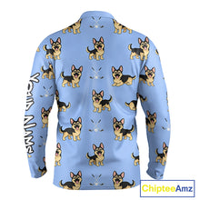Load image into Gallery viewer, Long Sleeve Golf Polo Shirt Custom Funny German Shepherd Team Mens Golf Tops, Dog Lover Gift NHN0213