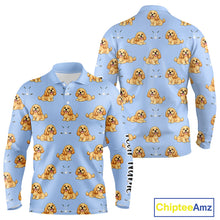 Load image into Gallery viewer, Funny Cocker Spaniel Long Sleeve Golf Polo Shirt Custom Team Mens Golf Tops, Dog Lover Gift Nhn0210
