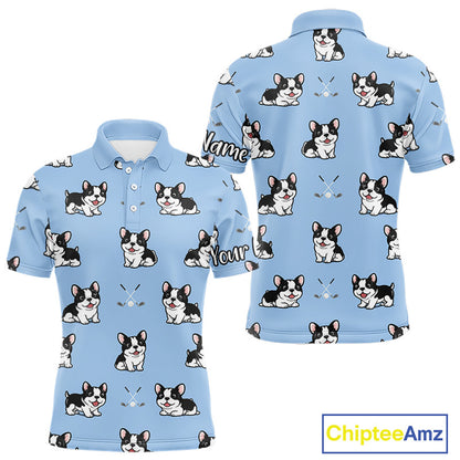 Mens Golf Polo Shirt Custom Funny French Bulldog Team Mens Golf Tops, Dog Lover Gift NHN0212