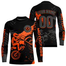 Load image into Gallery viewer, Custom Orange Motocross Racing Jersey for Kid Women Men Personalized Dirt Bike Shirts XM425
