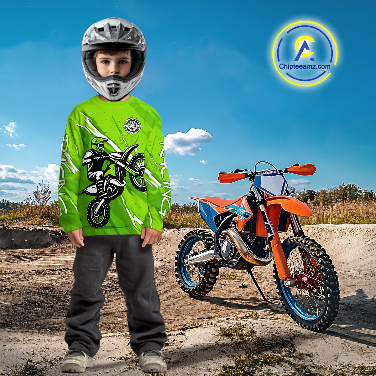 Green Custom Motocross Jersey for Men Women Kid Dirt Bike Shirts Motorcycle Shirt XM438