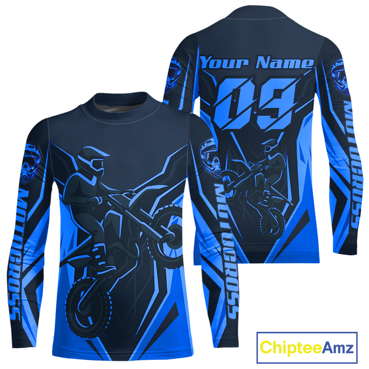 Blue Custom Motocross Jersey Men Women Kid Dirt Bike Shirts Motorcycle Riding Shirt XM441