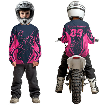 Pink Custom Motocross Jersey Men Women Kid Dirt Bike Shirts Motorcycle Riding Shirt XM441