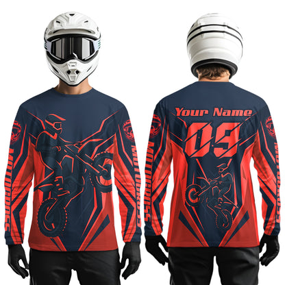 Orange Custom Motocross Jersey Men Women Kid Dirt Bike Shirts Motorcycle Riding Shirt XM441