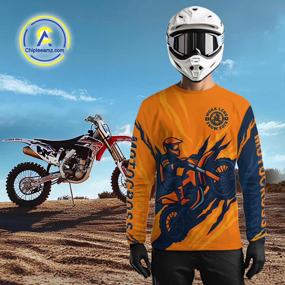Orange Motocross Jersey Custom for Men Women Kid Dirt Bike Motorcycle Racing Shirt XM449