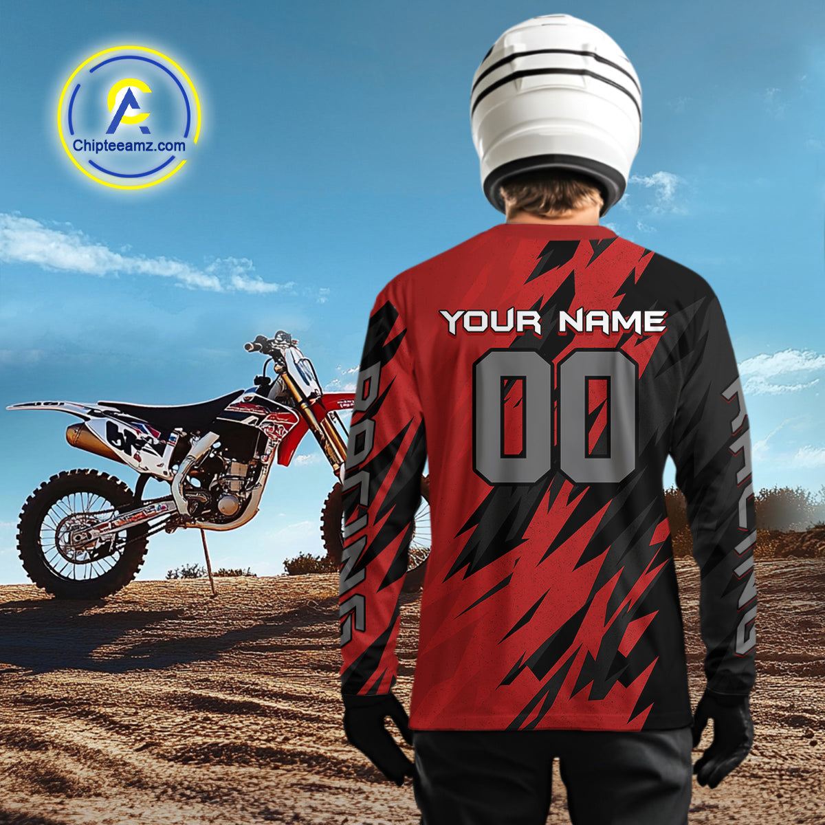 Red Custom Motocross Jersey for Men Women Kid Dirt Bike Shirts Motorcycle Shirt XM456