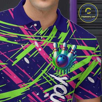 Custom Bowling Shirts for Team Women Men Custom Bowling Polo and 1/4 Zip Shirt MBL227