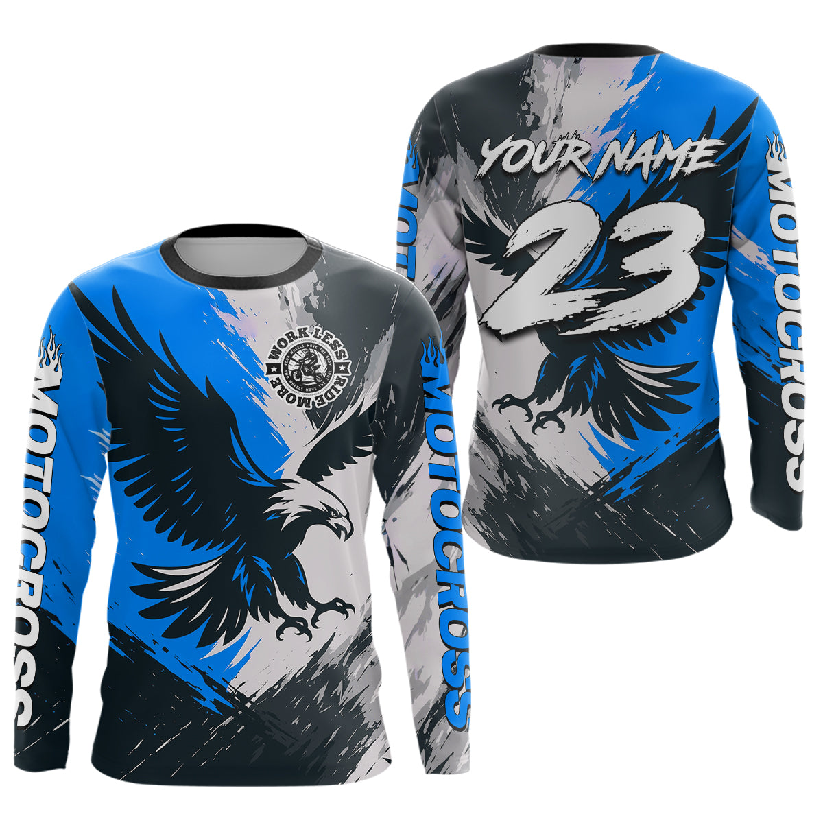 Blue Eagle Custom Motocross Racing Jersey Kid Women Men Dirt Bike Shirts Riding Shirt XM421