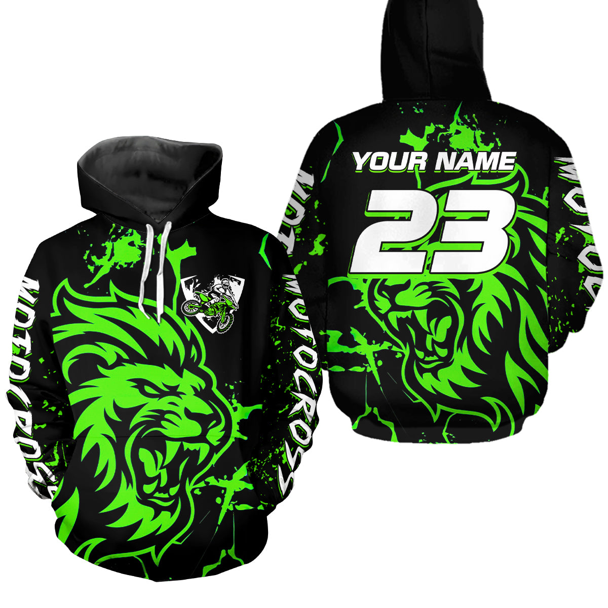 Lion Motocross Hoodie for Men Women Dirt Bike Racing Hoodie Custom Riding Shirt MH422