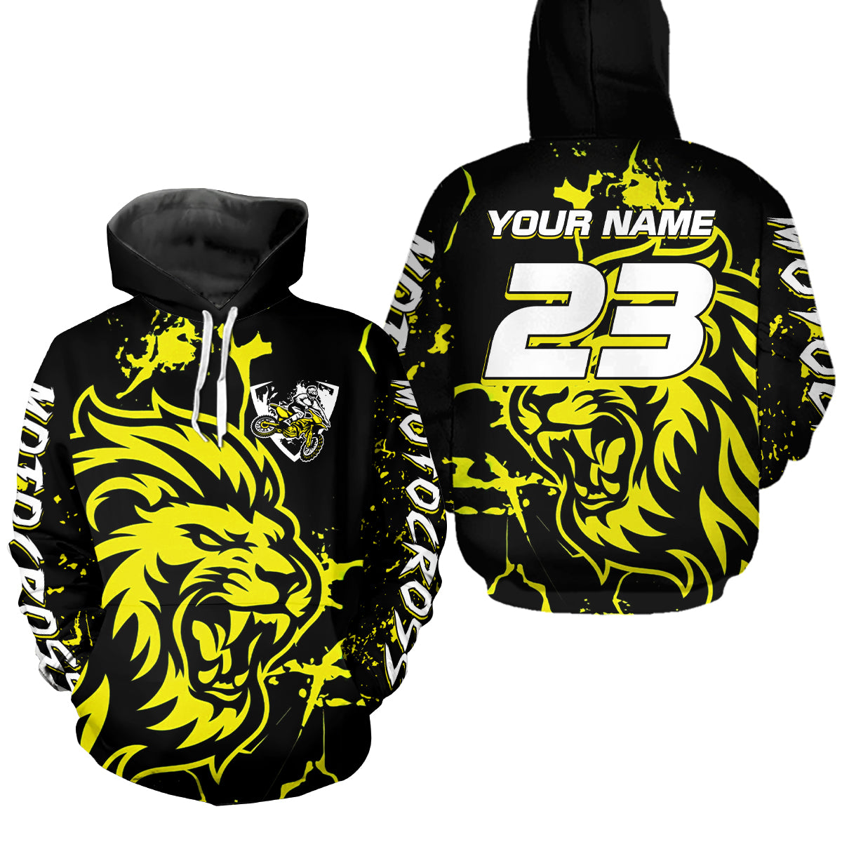 Lion Motocross Hoodie for Men Women Dirt Bike Racing Hoodie Custom Riding Shirt MH422