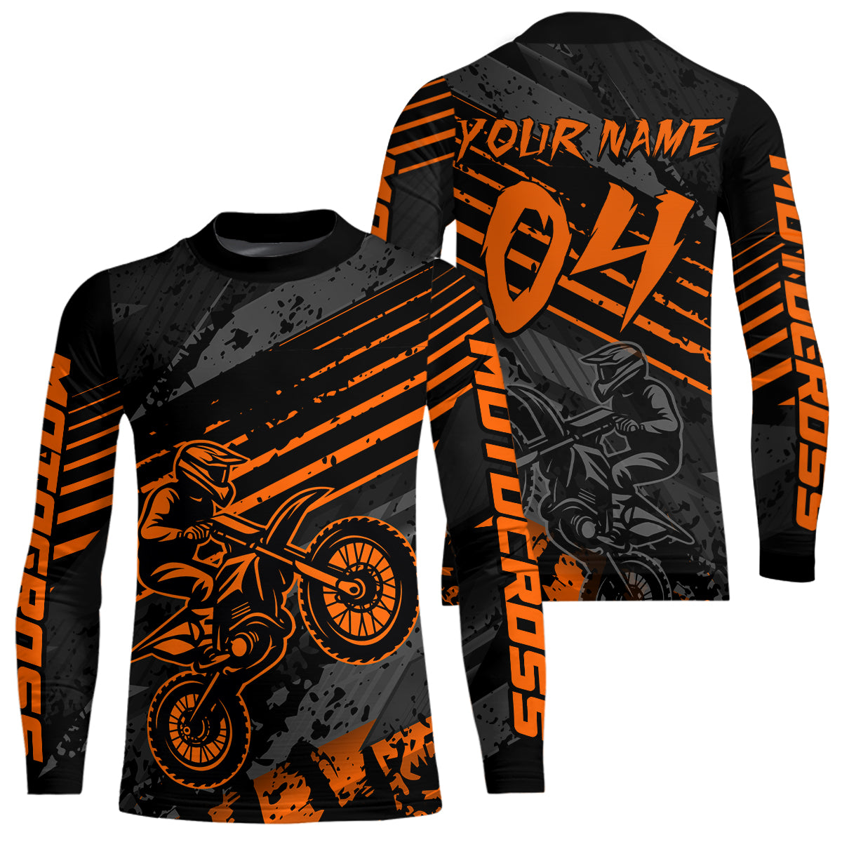 Orange Custom Motocross Racing Jersey for Men Women Kid Dirt Bike Shirts Riding Shirt XM444