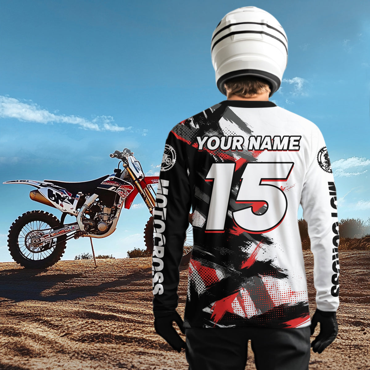Red and Black Custom Motocross Jersey Men Women Kid Dirt Bike Shirts Motorcycle Shirt XM460