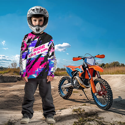 Custom Pink Motocross Racing Jersey Women Kid Men Adult Dirt Bike Off road Shirt XM469