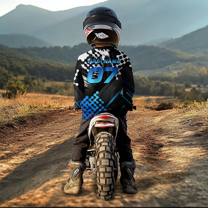 Blue Custom Motocross Racing Jersey for Women Kid Men Dirt Bike Shirts Off road Shirt XM476