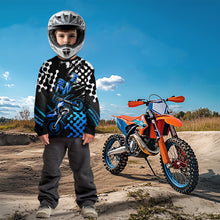 Load image into Gallery viewer, Blue Custom Motocross Racing Jersey for Women Kid Men Dirt Bike Shirts Off road Shirt XM476