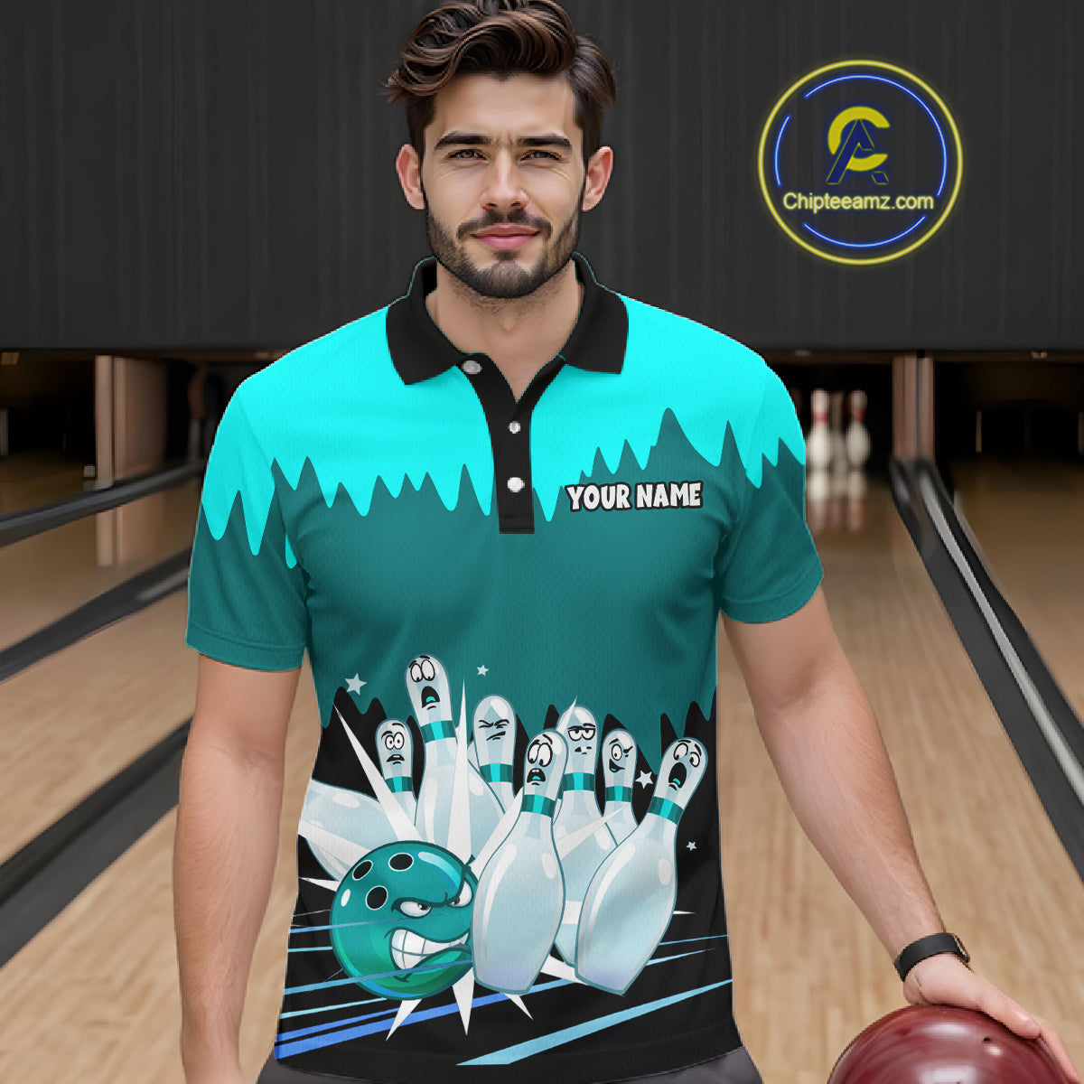 Custom Bowling Shirts for Women Men Bowling Jersey Polo & 1/4 Zip Shirt for Team MBL221