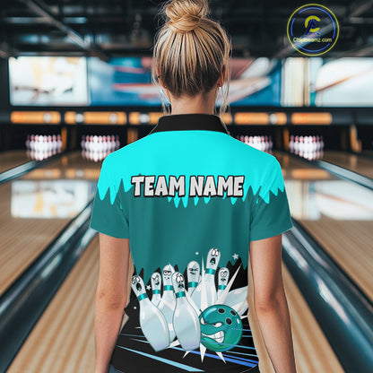 Custom Bowling Shirts for Women Men Bowling Jersey Polo & 1/4 Zip Shirt for Team MBL221