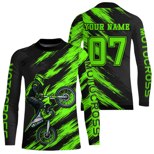 Green Motocross Jersey Men Kid Women Dirt Bike Jersey Custom Motorcycle Riding Shirt XM483