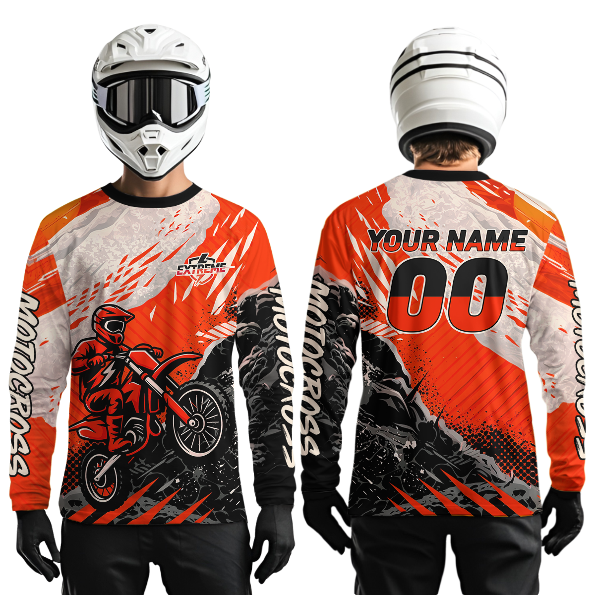 Red Motocross Jersey Custom Dirt Bike Shirts Men Kid Women Racing Off road Jersey XM416