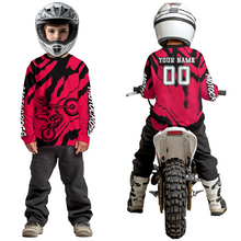 Load image into Gallery viewer, Pink Motocross Jersey for Kid Women Men Custom Dirt Bike Shirts Moto Racing Shirt XM428