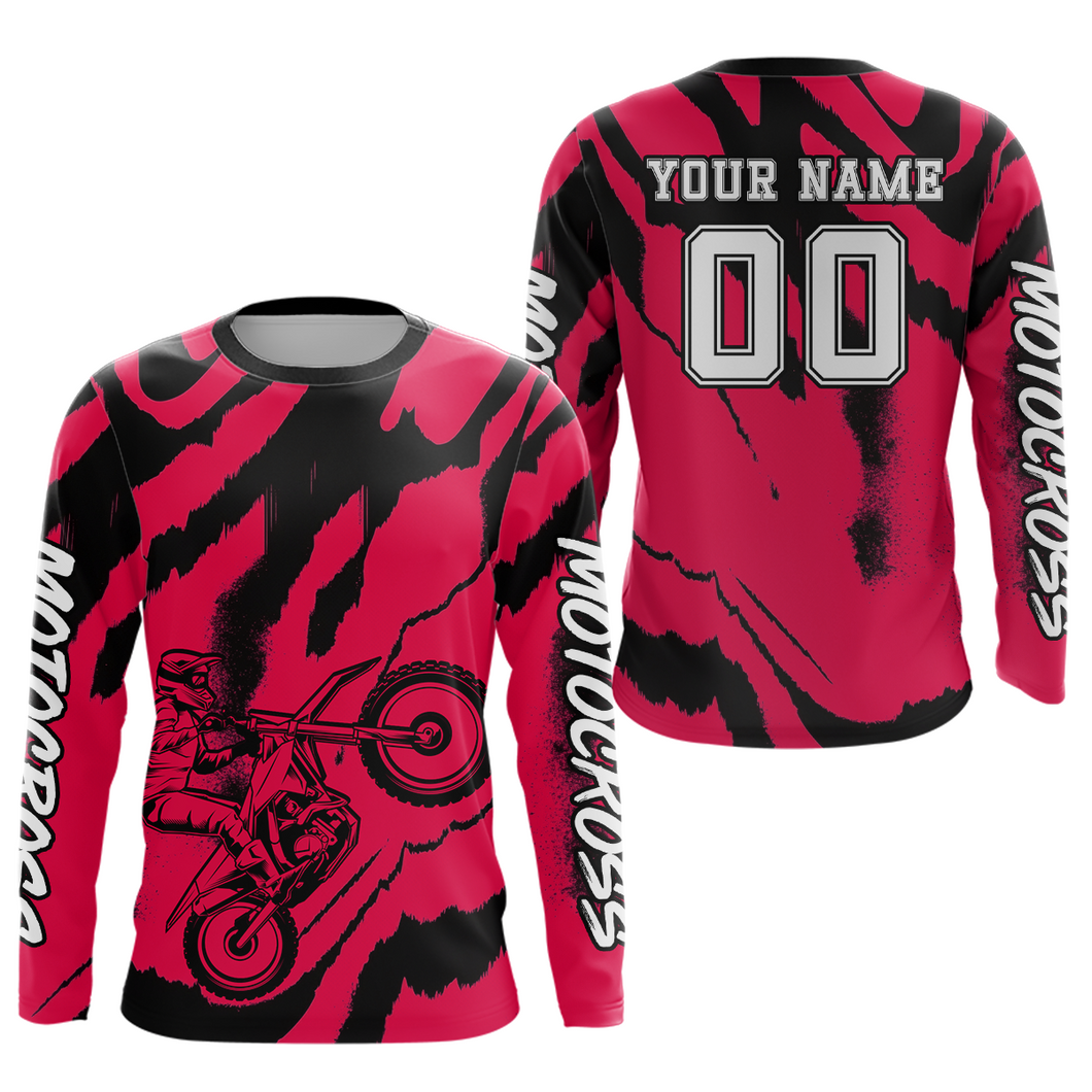Pink Motocross Jersey for Kid Women Men Custom Dirt Bike Shirts Moto Racing Shirt XM428