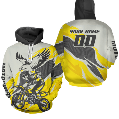 Custom Eagle Motocross Hoodie Men Women Adult Dirt Bike Hoodie Off road Racing Shirt MH435
