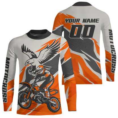 Orange Eagle Custom Motocross Jersey Men Women Kid Dirt Bike Shirts Motorcycle Shirt XM435