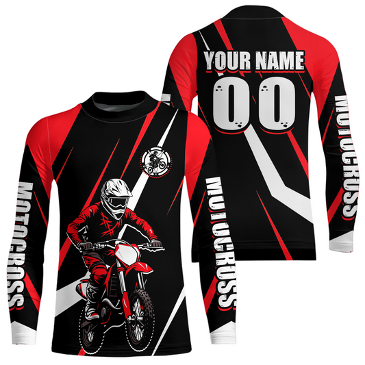 Red Custom Motocross Racing Jersey Men Women Kid Dirt Bike Motorcycle Riding Shirt XM454