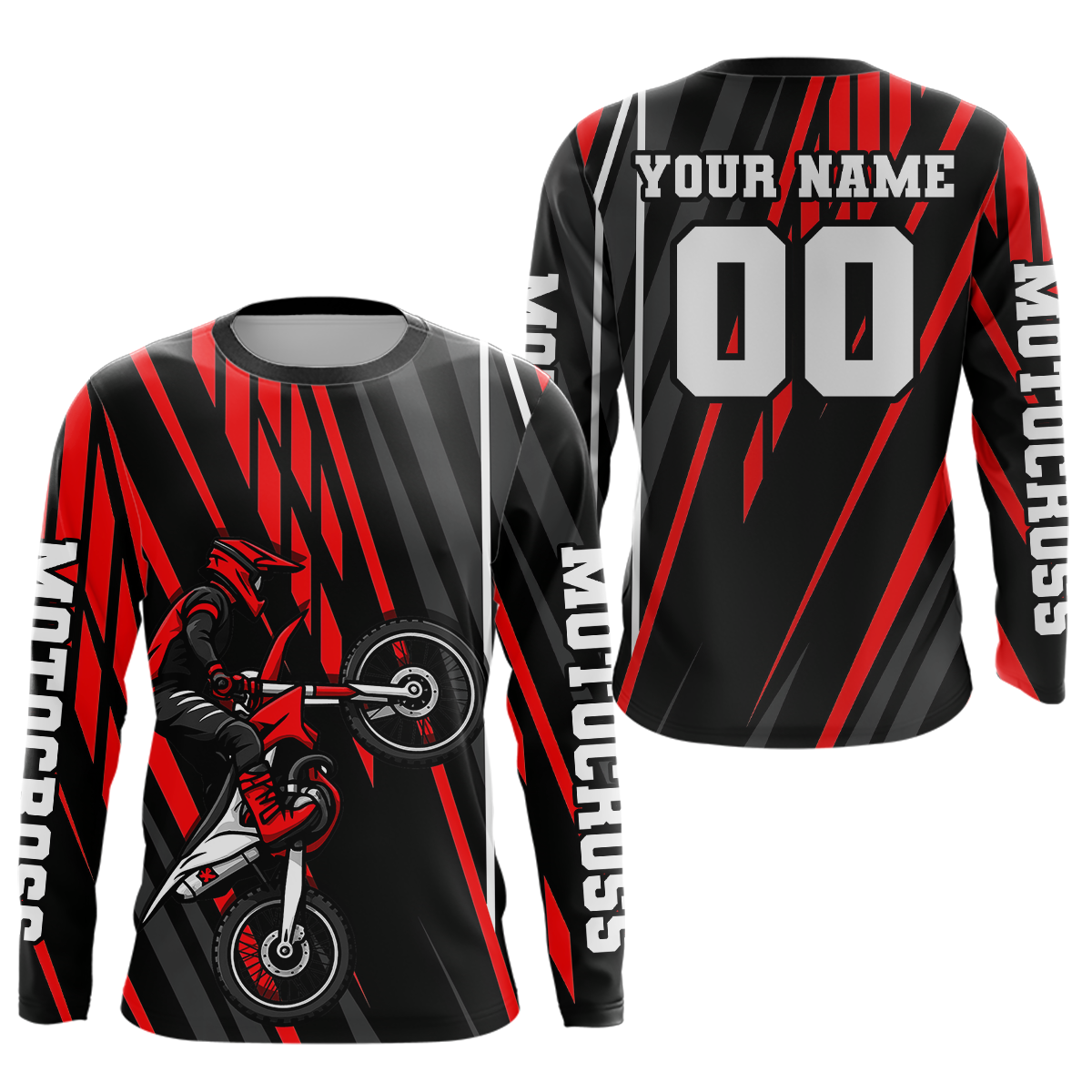 Red Custom Motocross Jersey for Men Women Kid Dirt Bike Shirts Moto Racing Shirt XM461