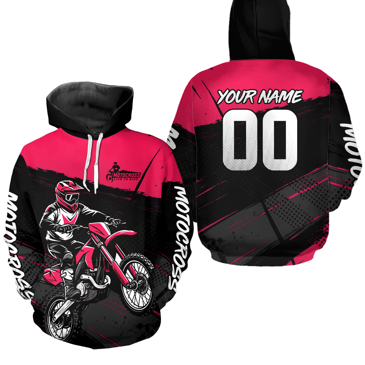 Custom Motocross Racing Hoodie for Men Women Adult Dirt Bike Hoodie Riding Shirt MH463