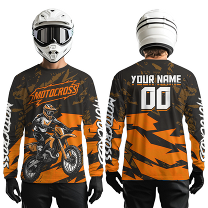 Orange Custom Motocross Racing Jersey Men Women Kid Dirt Bike Shirts Off road Shirt XM468