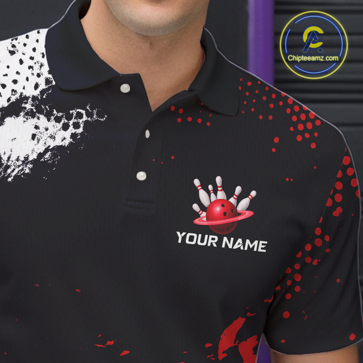 Red Custom Bowling Shirts for Women Men Bowling Jersey Polo&1/4 Zip Shirt for Team MBL224