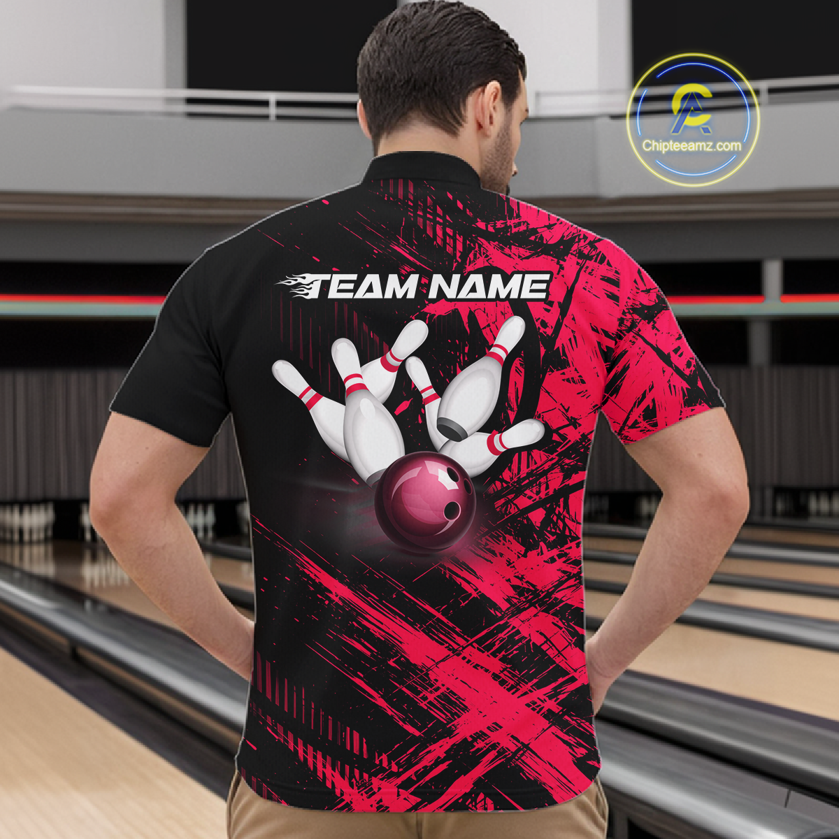 Custom Pink Bowling Shirts for Team Women Men Bowling Polo&1/4 Zip Shirt for Couple MBL233