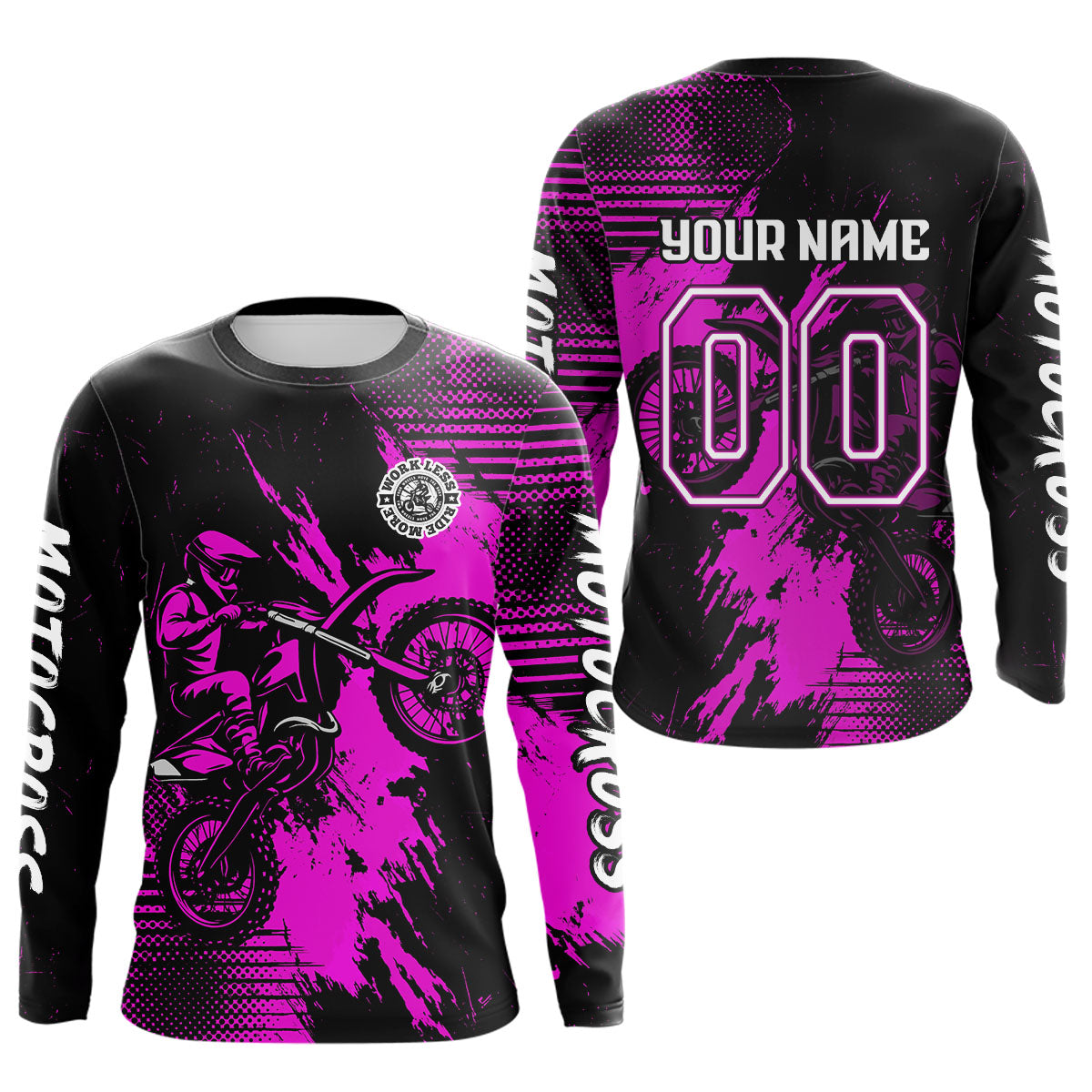 Purple Motocross Jersey Custom Dirt Bike Shirts Men Kid Women Motorcycle Jersey XM419