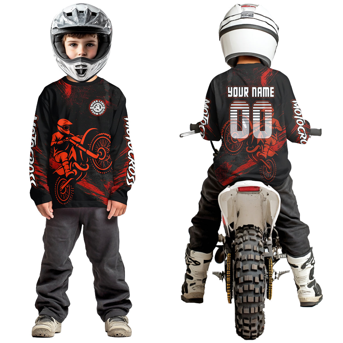 Orange Motocross Jersey for Kid Women Men Custom Dirt Bike Shirts Moto Racing Shirt XM427