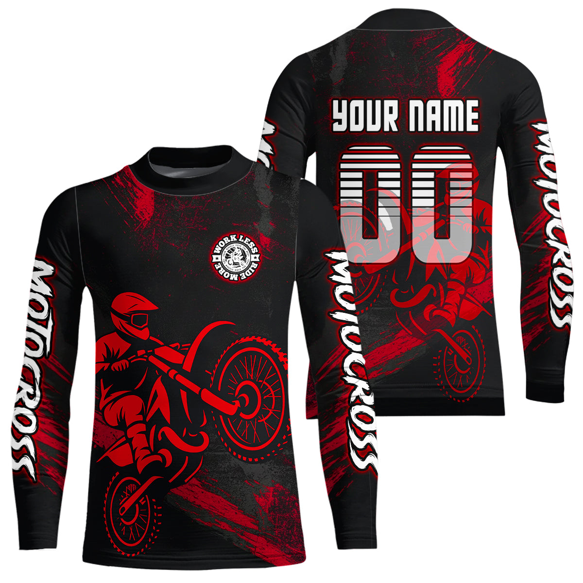 Red Motocross Jersey for Kid Women Men Custom Dirt Bike Shirts Moto Racing Shirt XM427