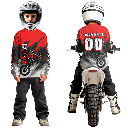 Red Motocross Jersey Men Women Kid Custom Dirt Bike Shirts Motorcycle Riding Shirt XM433