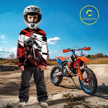 Red and Black Custom Motocross Jersey Men Women Kid Dirt Bike Motorcycle Shirt XM455