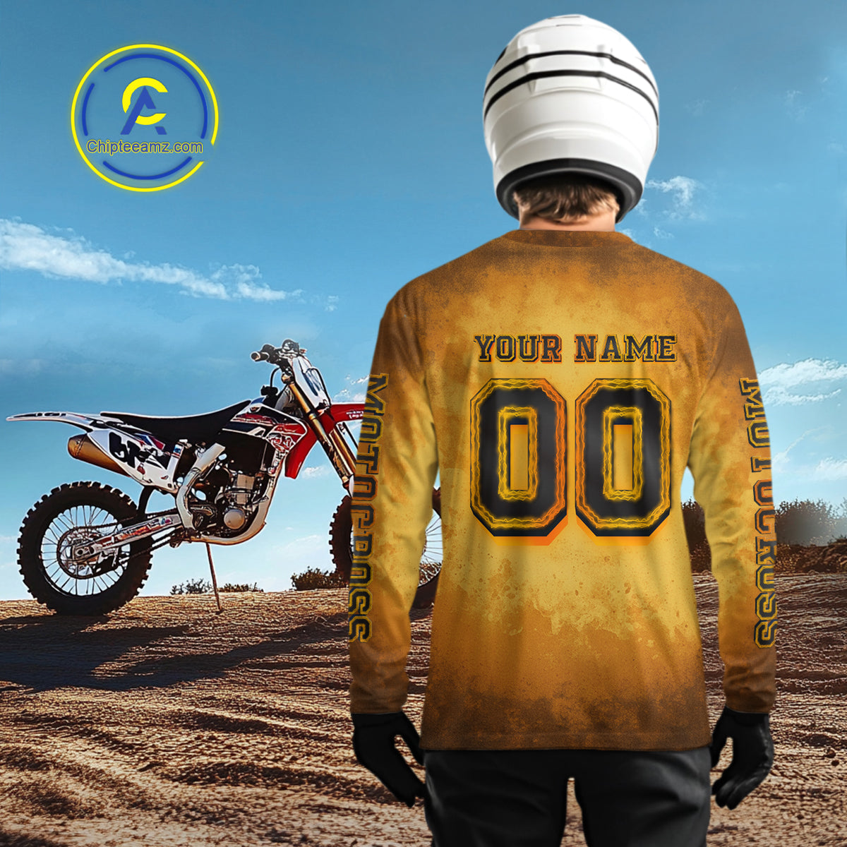 Smoke Motocross Jersey Custom Orange Dirt Bike Shirts for Men Kid Women Racing Jersey XM409