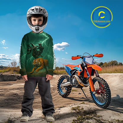 Lightning Tiger Motocross Jersey Custom Dirt Bike Shirts for Men Kid Women Riding Shirt XM407