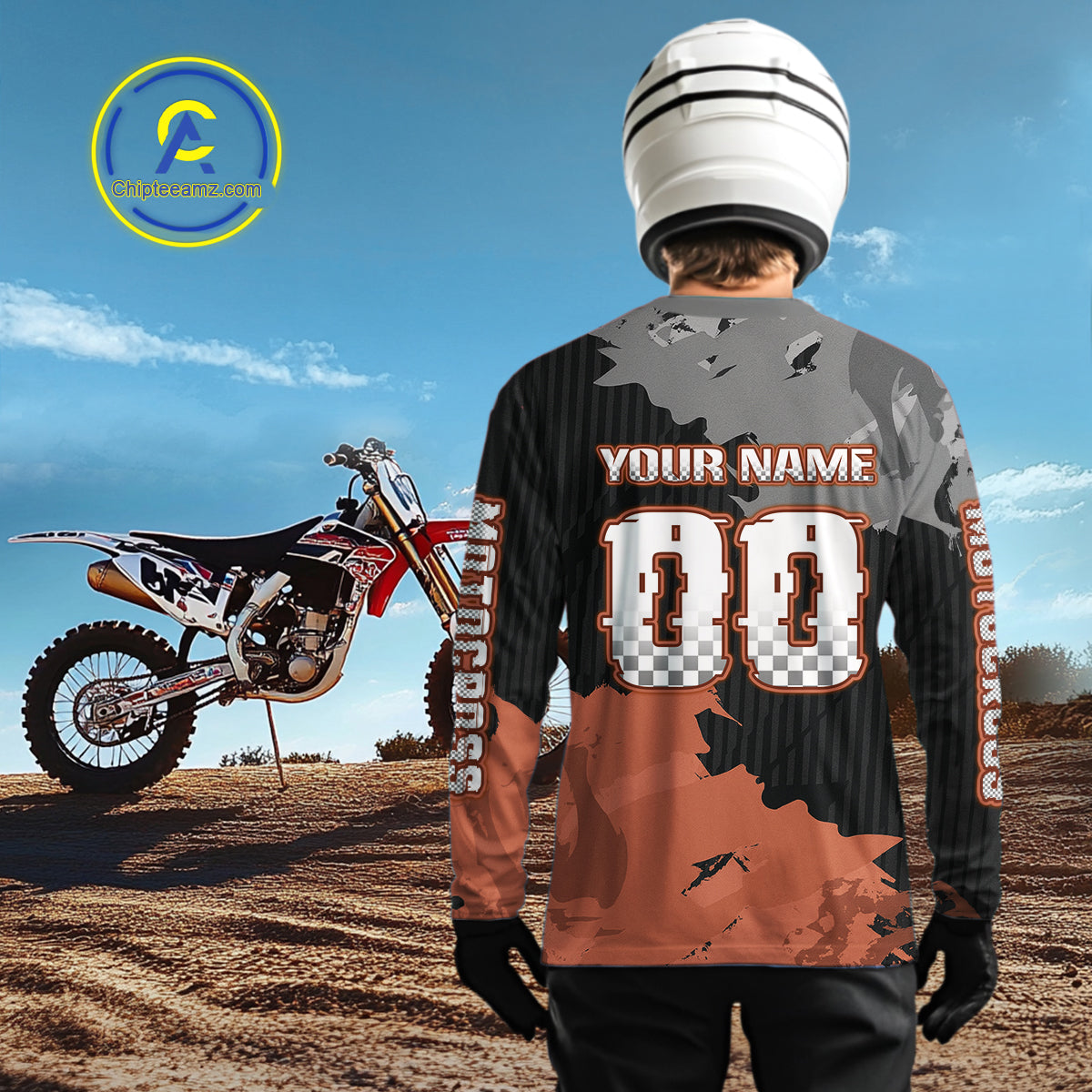 Orange Custom Motocross Racing Jersey for Kid Men Women Dirt Bike Shirts Moto Shirt XM478