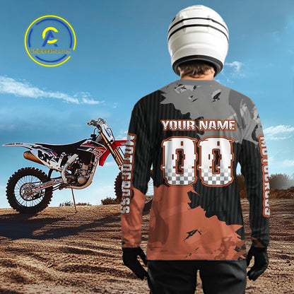 Orange Custom Motocross Racing Jersey for Kid Men Women Dirt Bike Shirts Moto Shirt XM478