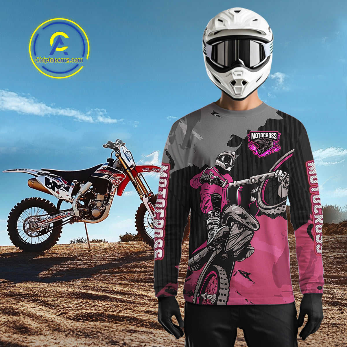 Pink Custom Motocross Racing Jersey for Kid Men Women Dirt Bike Shirts Moto Shirt XM478