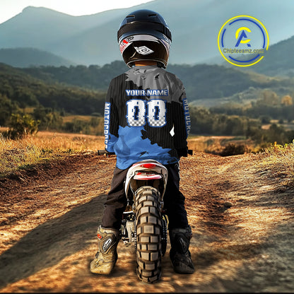 Blue Custom Motocross Racing Jersey for Kid Men Women Dirt Bike Shirts Moto Shirt XM478