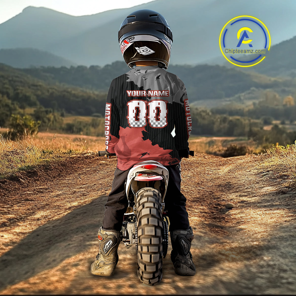 Red Custom Motocross Racing Jersey for Kid Men Women Dirt Bike Shirts Moto Shirt XM478