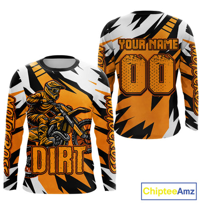 Custom Orange Motocross Racing Jersey Men Kid Women Dirt Bike Shirts Riding Shirt XM479