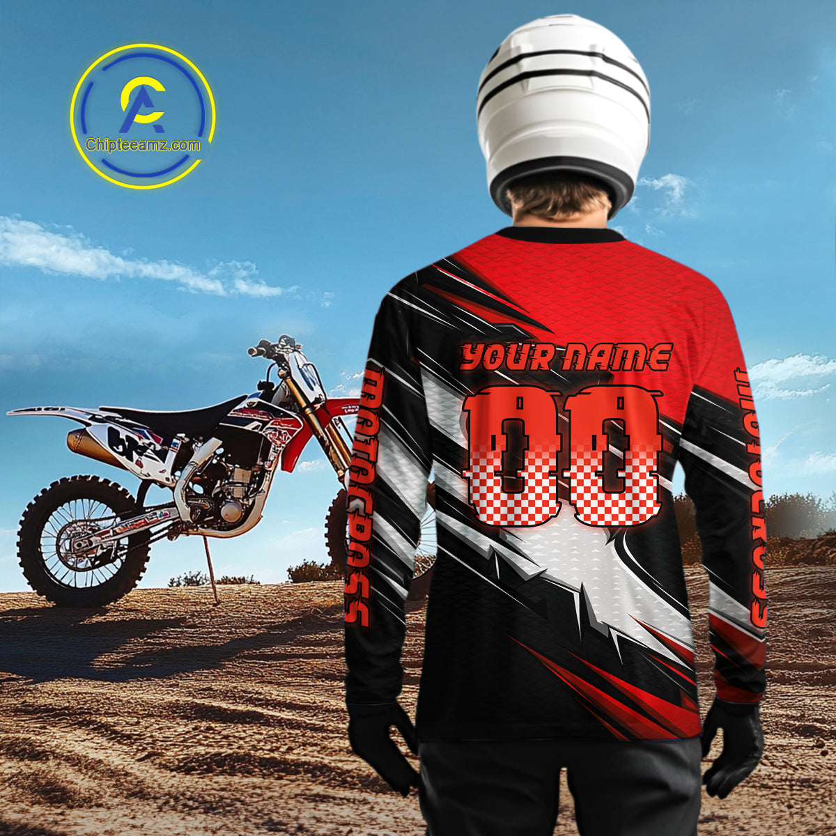 Custom Red Motocross Jersey Men Kid Women Dirt Bike Jersey Motorcycle Riding Shirt XM486