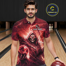 Load image into Gallery viewer, Red Bowling Shirts for Team Women Men Custom Death Bowling Jersey Bowl League MBL248