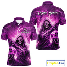 Load image into Gallery viewer, Pink Bowling Shirts for Team Women Men Custom Death Bowling Jersey Bowl League MBL248
